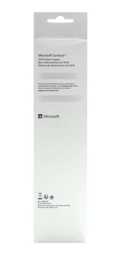 Cargador Microsoft Surface 102w 15v 6.33a Surface Book/pro