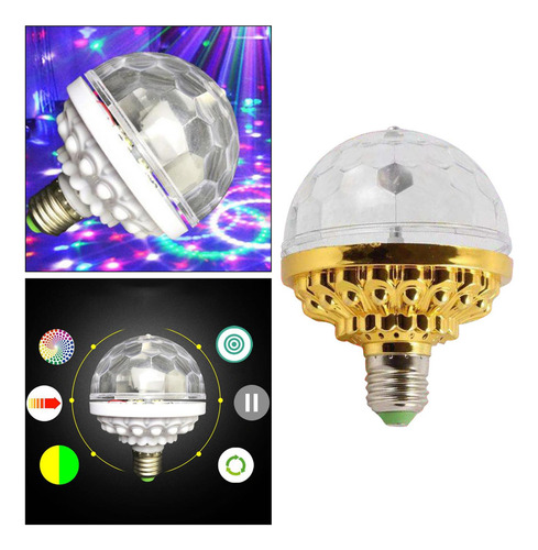 4 X 3-4pack 6w E27 Rotação Auto Bola De Cristal 4 Pcs