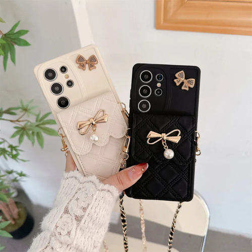 Funda De Teléfono Tipo Billetera Con Tarjetero Cruzado Para