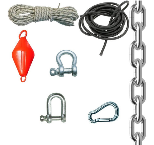 Kit De Fondeo Ancla Plegable De 0,7 Kg C/ Accesorios Palermo