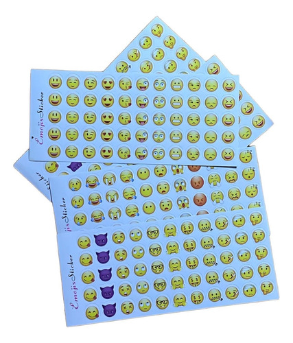 275 Pzs Emojis Carita Expresiones Faciales Reusable Stickers