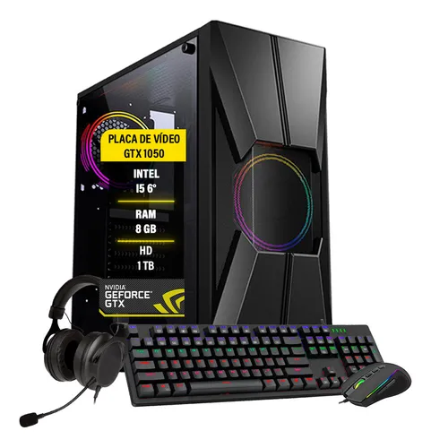 Computador Gamer I5 HD 1TB GTX1050 Fonte 500W