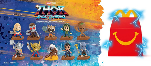 Colección Completa Thor Amor Y Trueno Mcdonald's 10 Pz.