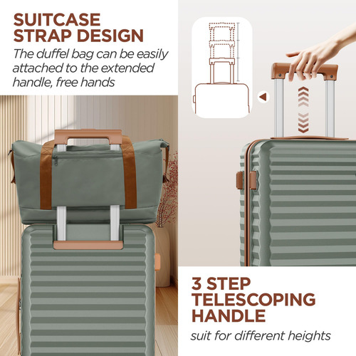 Set De Equipaje Showkoo Carry On Carry On, Ligero, 3 Unidade