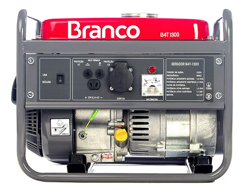 Gerador De Energia À Gasolina 3cv Monofásico B4t1300 Branco