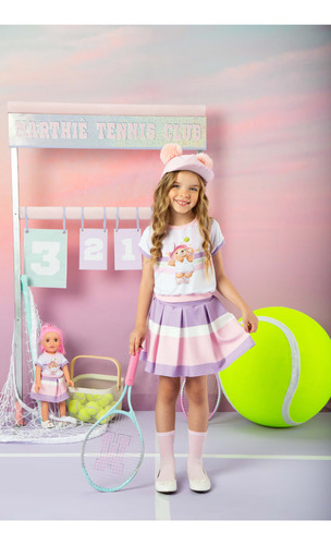 Conjunto Tenista Com Saia Ma0234 +roupa Boneca Marthiê