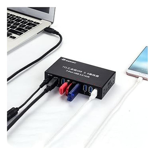 Gekry Hub Usb 3.0 Concentrador De Datos Usb Caja De