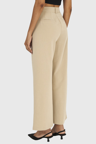 Pantalón Básico Pierna Ancha Khaki Nicopoly