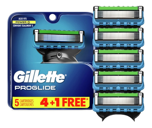 Imagen 1 de 2 de Repuesto Gillette Fusion Proglide Pack 5 Unidades Original