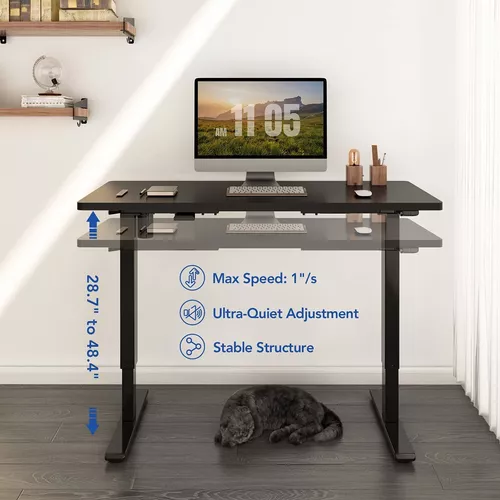 Flexispot - Escritorio eléctrico de pie con altura ajustable, soporte para  escritorio para oficina en casa, oficina o mesa de trabajo