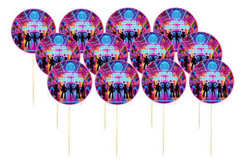 Cotillon Personalizado Retro Musica Disco Party X 10 Chicos