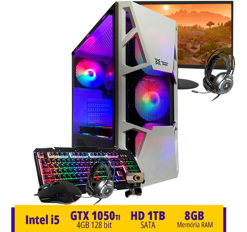 Imagem 2 de 9 de Pc Gamer Completo Maximus I5 Gtx 1050 8gb Hd 1tb Ssd 120gb