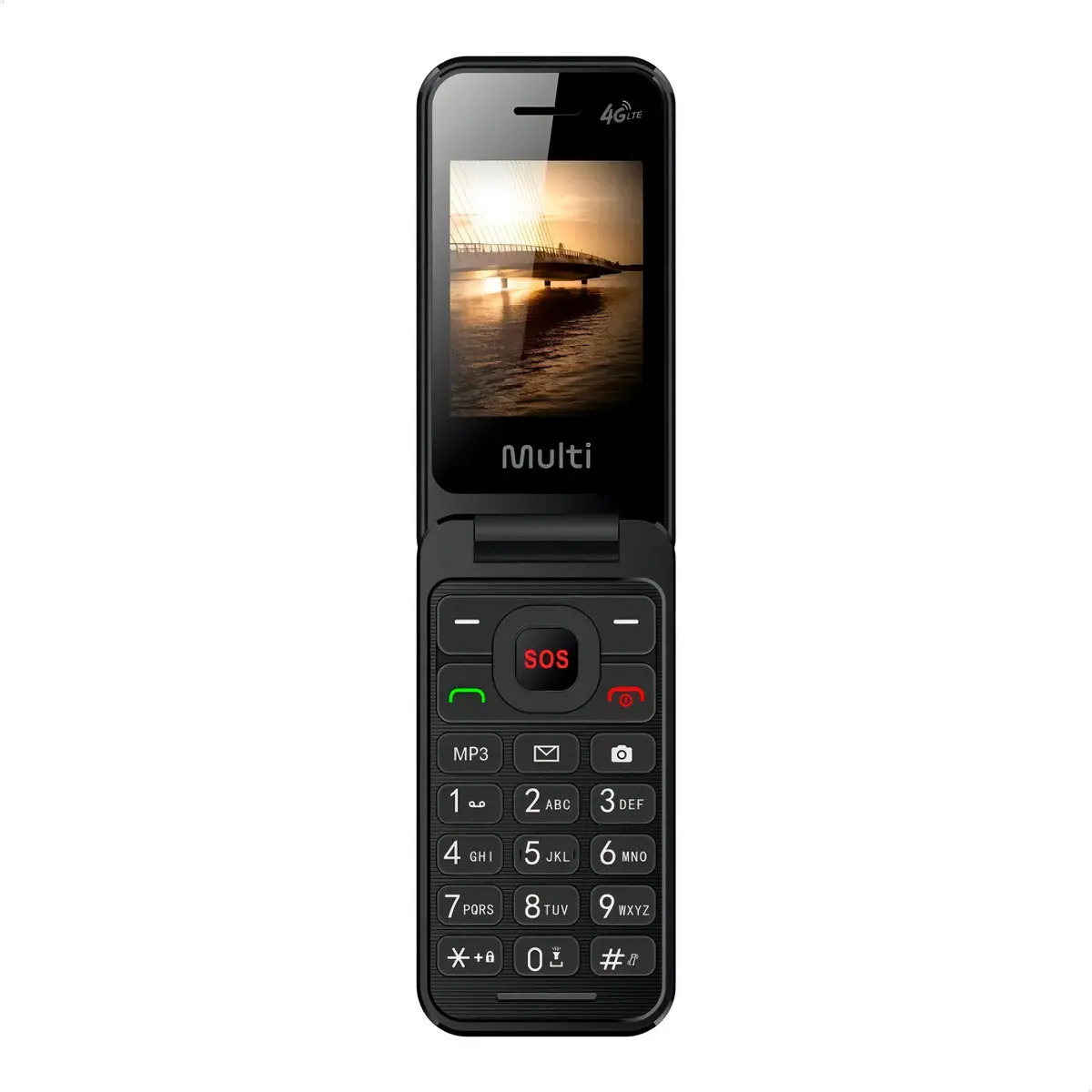 Celular Simples Para Idosos Multilaser Flip Vita 4g Teclas Grandes Som Alto