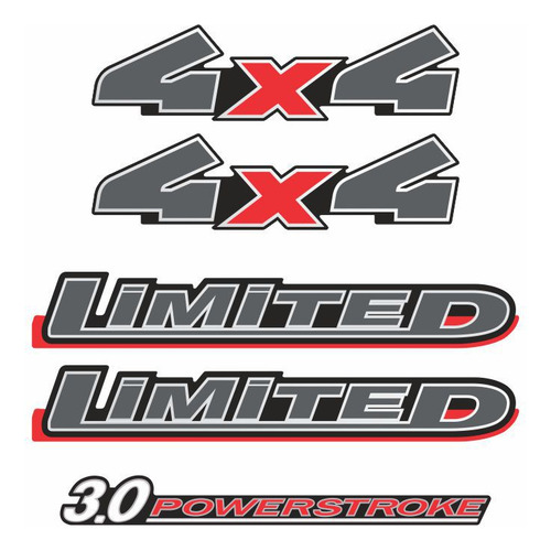 Kit De Adesivos Para Ranger 09/12 Limited Powerstroke 4x4