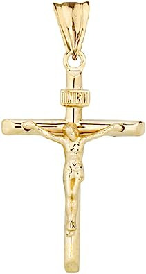 10k Yellow Gold 7/8  Christian Catholic Jesus Christ On