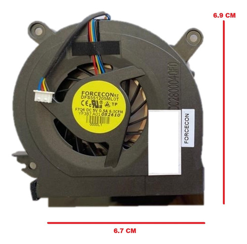 Ventilador Para Dell Latitude E6500 Precision M4400 4 Pns