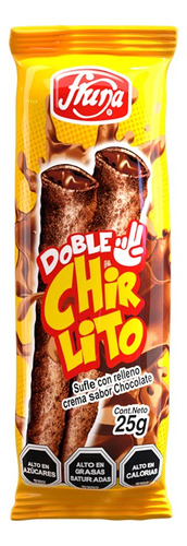 Sufle Con Relleno Crema Sabor Chocolate Doble Chirlito 10uni