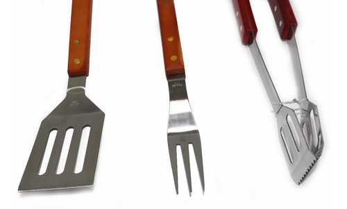 Set De 3 Utencilios Para Bbq O Asador, Único Juego
