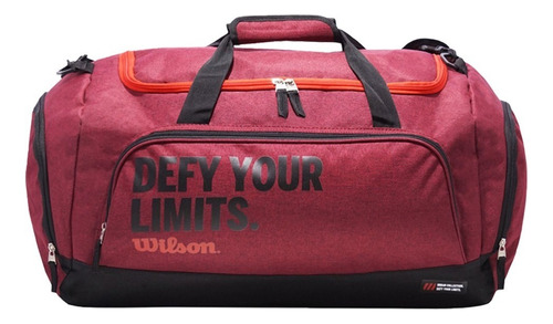 Bolso Deportivo Wilson Viaje Urbano Gym Bolsillo Mediano Color Rojo