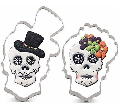 Liliao Halloween Skull Cookie Cutter Set - 2 Piece - Skull W