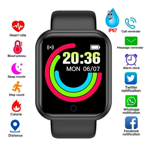 Imagen 4 de 5 de Reloj Inteligente Smartwatch Noga Sw04 Presion Ip67 Unisex