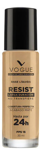 Base De Maquillaje Líquida Vogue Resist Tono Miel