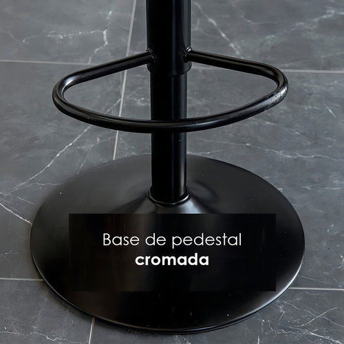 Silla De Bar Con Respaldo Taburete Giratorio Minimalista Color Camel Talla N/a