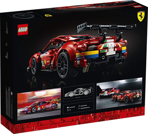Lego Technic 42125 Ferrari 488 Gte A F Corse #51 (1677 Pzs)