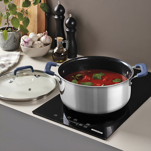 Bateria de Cocina Tramontina Romagna 4 piezas Acero Inoxidable Aluminio y antiadherente Cerámico Negro