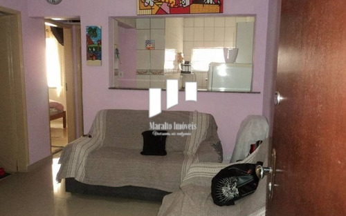 Apartamento 2 Dormitórios Pé Na Areia Em Praia Grande Sp.