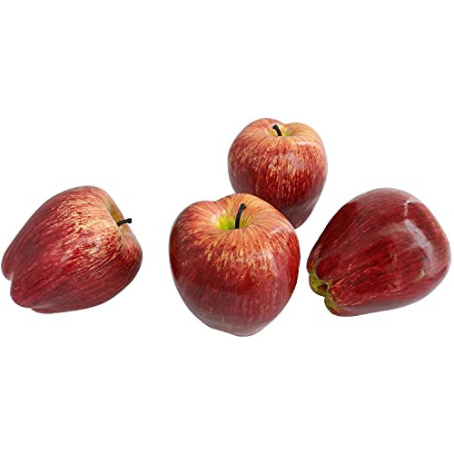 Manzana Roja Artificial, 4 Piezas De Modelos De Frutas ...