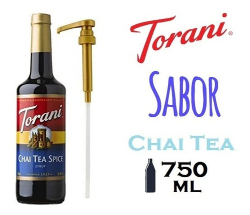 Syrup Jarabe Saborizante Chai Tea Torani +dosificador Oferta