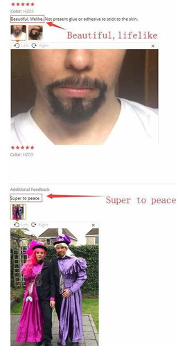 . Cabelo Humano Barba E Bigode Falsos Barbas De Maquiagem