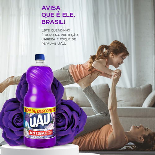 Desinfetante Antibac Lavanda E Rosas 2 Litro Uau