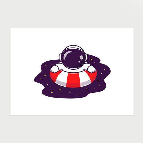 Imagem 3 de 4 de 4 Quadros Mdf Decorativas Quarto Do Bebê: Astronauta 19x13cm