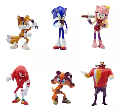 JoySee 6 bonecos Sonic The Hedgehog, topos de bolo, 5-7 cm : :  Brinquedos e Jogos