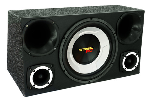 Caixa Trio Completa Sub 12 Detoner Bass+ 2 Driver + 2 Tweete