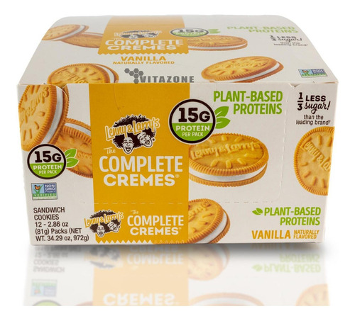 Galletas Lenny And Larry's Vainilla 12 Packs Tipo Oreo