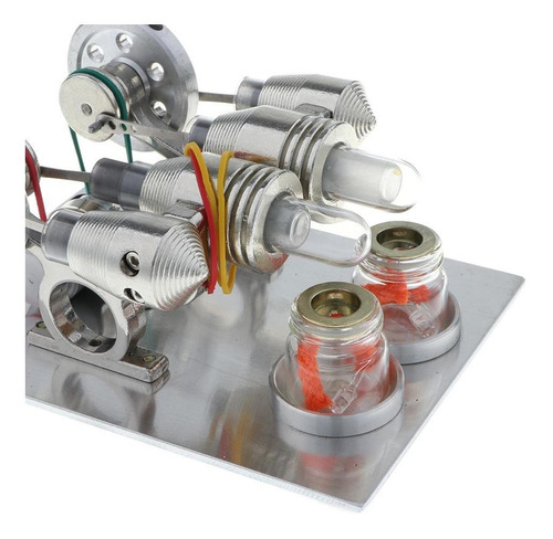 Imagen 4 de 10 de Generador De Electricidad Con Motor Stirling Paralelo De 2 C
