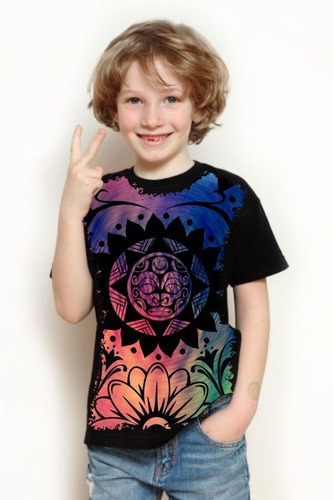 Camiseta Criança Frete Grátis Mandala Psicodélica Psy