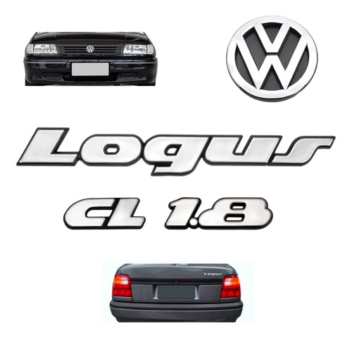 Emblemas Logus Cl 1.8 + Vw Da Grade - 1993 À 1997
