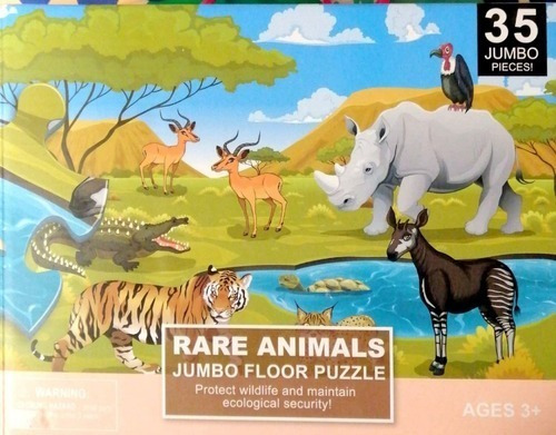 Puzzle Para Niños 35 Piezas Animales De La Selva