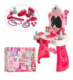 Imagen 2 de 2 de Peinadora Tocador De Maquillaje Juguete Para Niñas, Grande