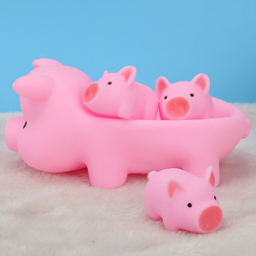 Screaming Pig Toy, 4 Piezas, Encantadores Juguetes De Baño Y