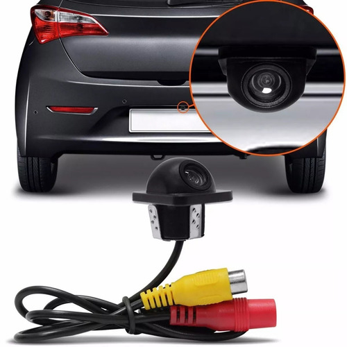 Imagem 2 de 3 de Mini Camera Ré Estacionamento Automotiva Colorida Tartaruga
