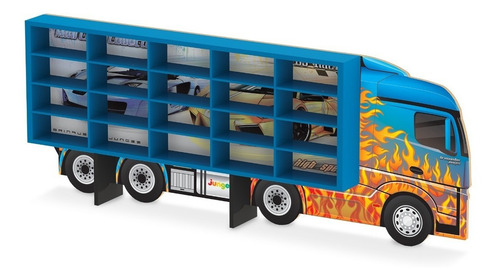 Caminhão Expositor Com Nichos Para 20 Carrinhos Hot Wheels
