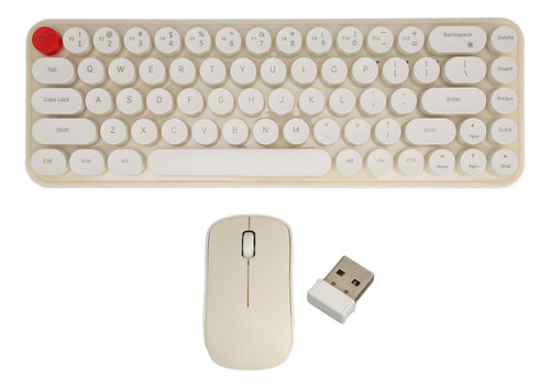 Combo De Ratón Y Teclado Inalámbrico, Mini Portátil, Retro,