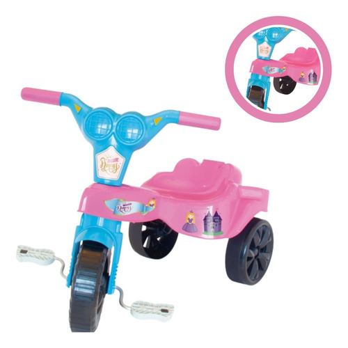 Triciclo Velotrol Infantil Princesa Rosa - Kepler