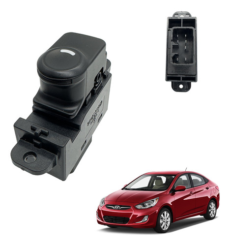 Switch Elevavidrio Accent I25 2011 - 2017 Delantero Derecho