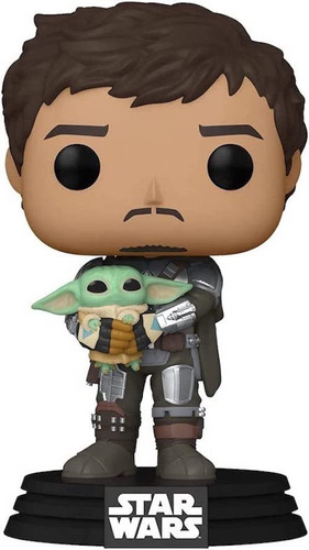 Funko Pop! Mandalorian - Din Djarrin Sosteniendo Grogu